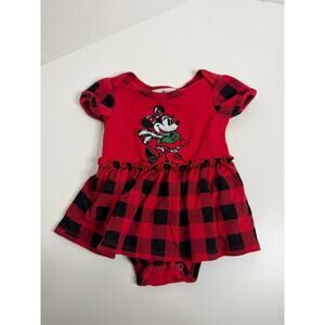Disney Walt Disney World Minnie Mouse Christmas Winter Dress Size 12 Months